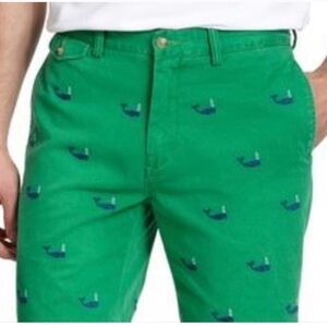 Ralph Lauren green men’s whale embroidered shorts 34